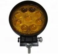 Светодиодная фара LightWay 27W CIR (круглые) 5D Flood Yellow